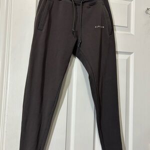 Alphalete joggers Men's Small  plum drawstring  sweatpants gym tapered pockets